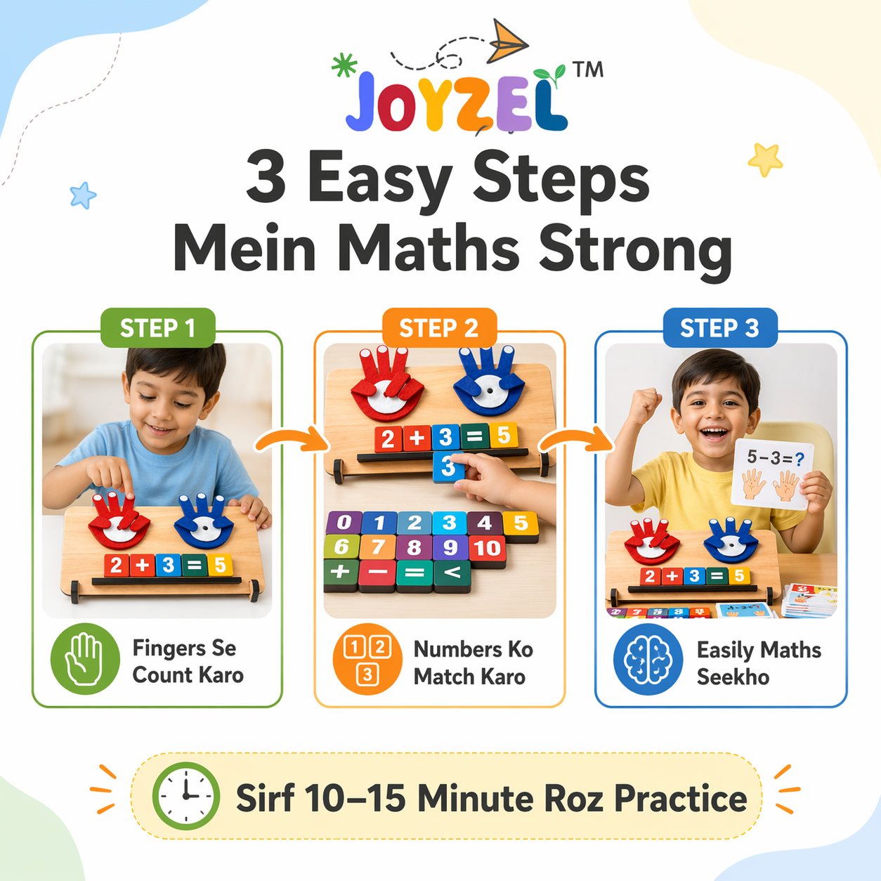 Joyzel FingerCount Kit™ + FREE 27 Pages Maths Workbook