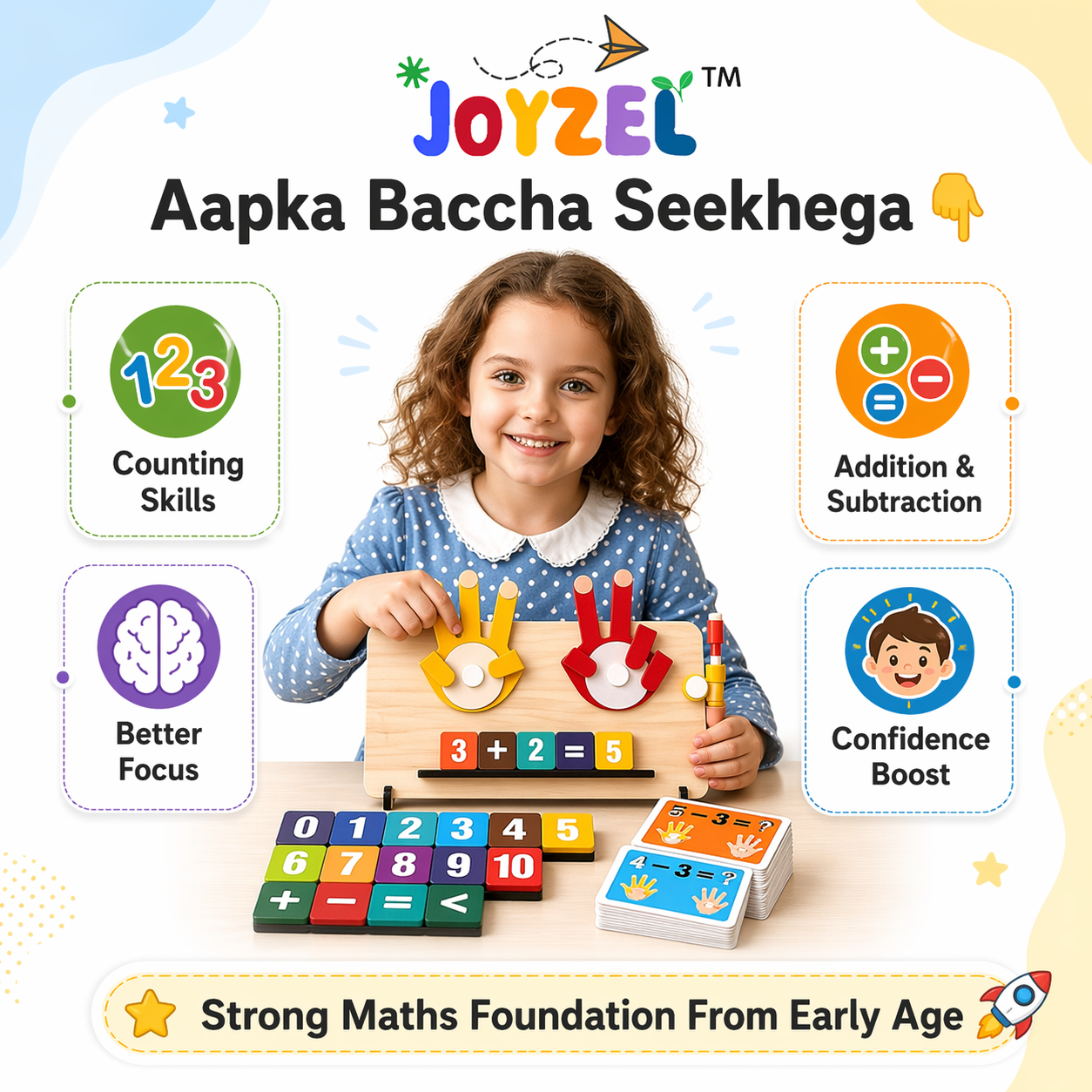 Joyzel FingerCount Kit™ + FREE 27 Pages Maths Workbook