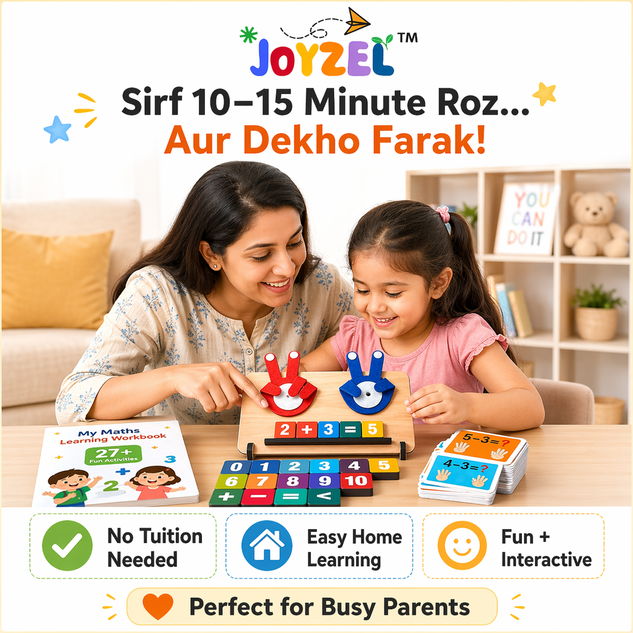 Joyzel FingerCount Kit™ + FREE 27 Pages Maths Workbook