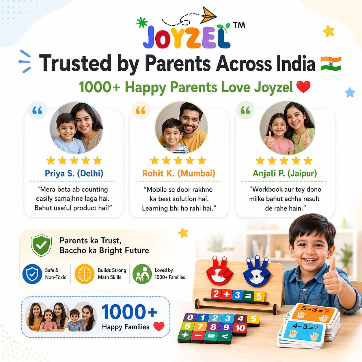 Joyzel FingerCount Kit™ + FREE 27 Pages Maths Workbook